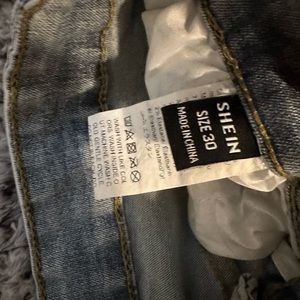 shein jeans ripped blue